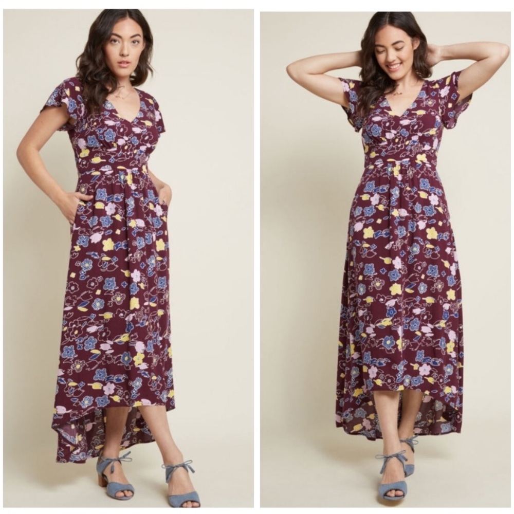 NWOT ModCloth Gallery Flattery Midi Dress